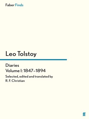 cover image of Tolstoy's Diaries, Volume 1